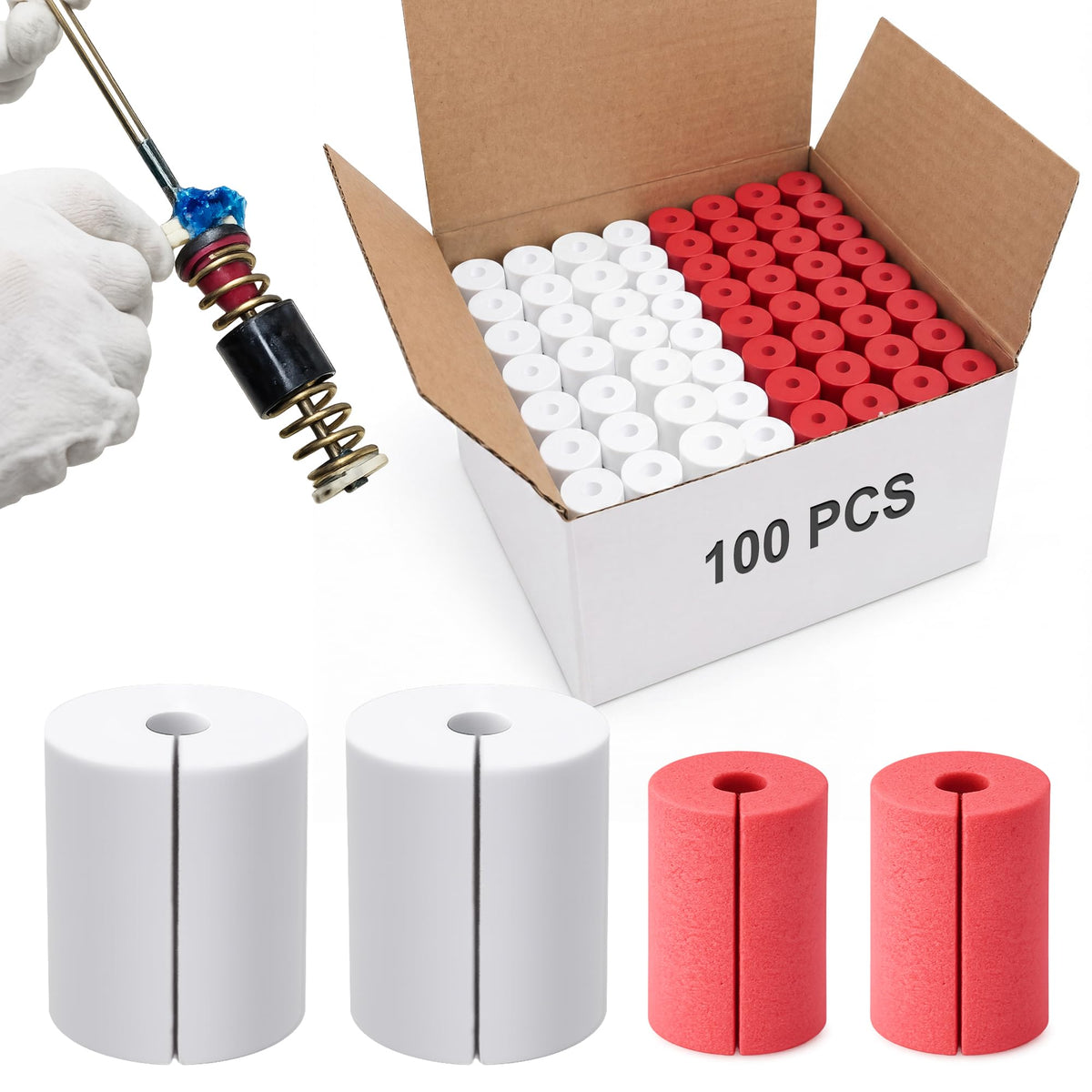100 kpl Foam Inserts pesukoneen kiinnityspalkkeihin