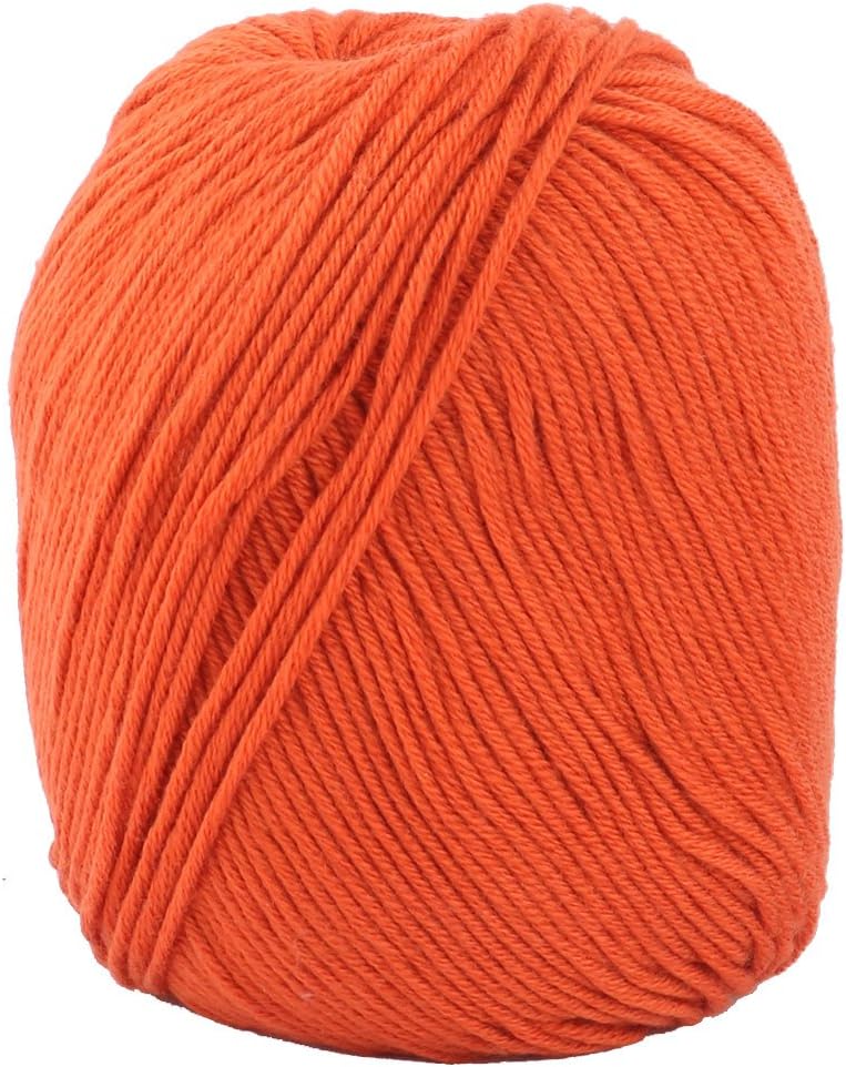 LinkMejor Acrylic Fiber Hat Scarf Handicraft Gift Knitting Needle Weaving Yarn 50g Orange