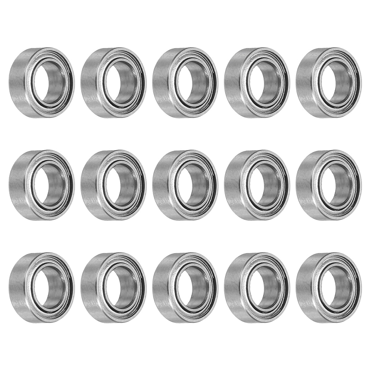 15pcs MR74ZZ Deep Groove Ball Bearings 4x7x2.5mm Chrome Steel Miniature Bearing Double Shielded Precision Bearings, P6 (ABEC 3)