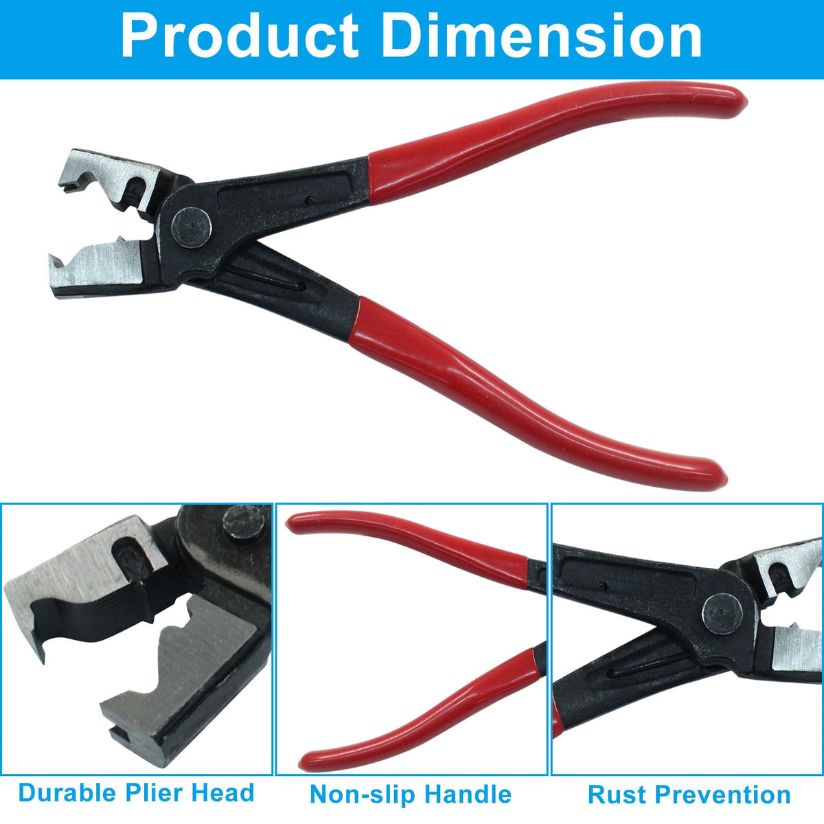 LinkMejor Clic-R Hose Clamp Plier, Forged Steel Spring Tool