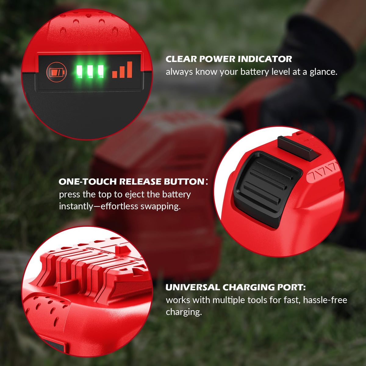 LinkMejor Erstatning for Craftsman 20V Batteri