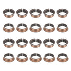 20Pcs Flanged Sleeve Bearings, 25mm Bore x 28mm OD x 11mm Length x 35mm, Sintered Bronze Wrapped Oilless Bushings