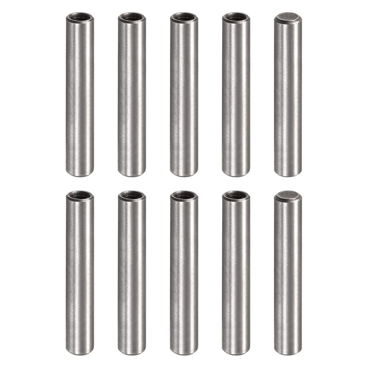 M5 Internal Thread Dowel Pin 10pcs 8x55mm Chamfering Flat Carbon Steel Cylindrical Pin Bed Bookshelf Metal Devices Industrial Pins