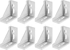 8Pcs Inside Corner Bracket Gusset, 58x58x29mm 3060 Angle Connectors for 3030/3060 Series Aluminum Extrusion Profile Silver