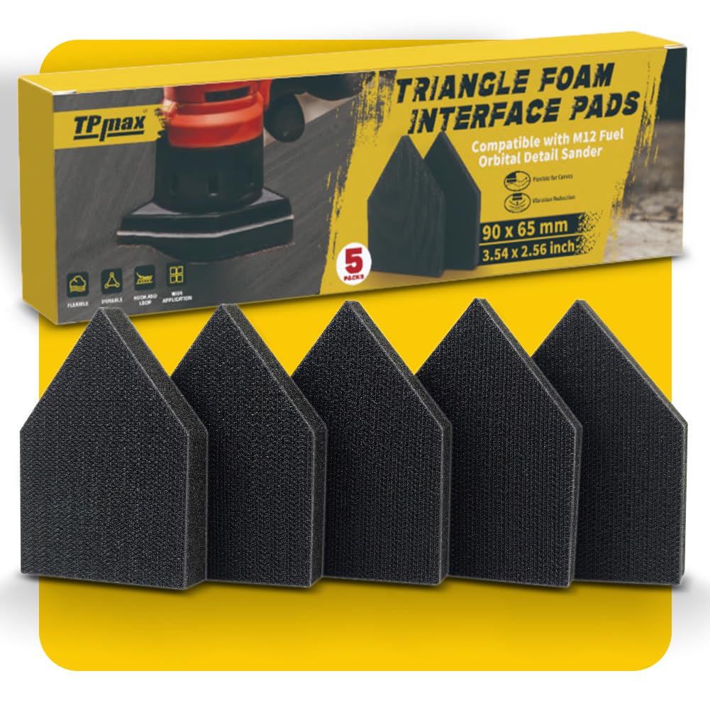 Podkładki Interfejsowe z Foam, Kompatybilne z Milwaukee M12 Detail Sander, 5-Pack