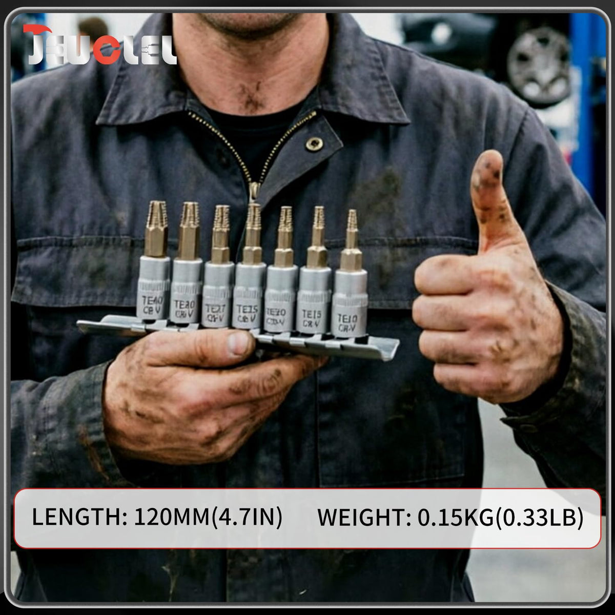 مجموعة أدوات استخراج القطع من 7 قطع، نوع Torx Star، 6 نقاط، حجم 1/4 بوصة، قطع الإطار المكسورة