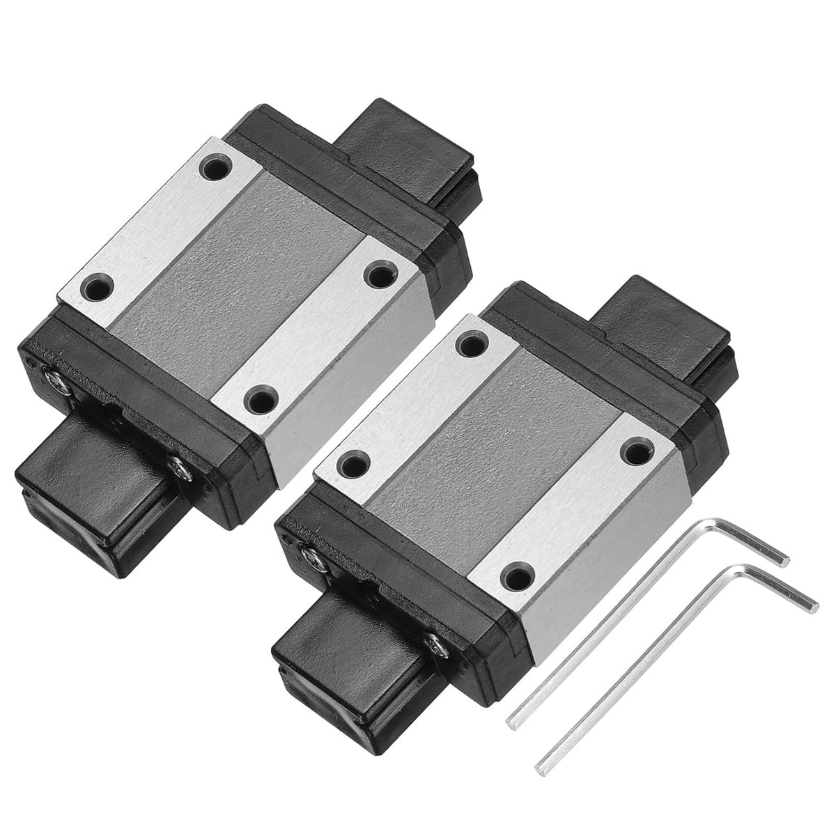 2Pcs MGN15C Linear Bearing Sliding Carriage Block with Mini Guide and Wrench for 15mm Linear Motion Slide Rail Guide, 3D Printer, CNC Machine