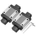 2Pcs MGN15C Linear Bearing Sliding Carriage Block with Mini Guide and Wrench for 15mm Linear Motion Slide Rail Guide, 3D Printer, CNC Machine