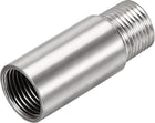 Shower Head Extension Arm Stainless Steel 1/2PT Male to 1/2PT Female Thread 60mm Length Cast Pipe Fitting Coupler