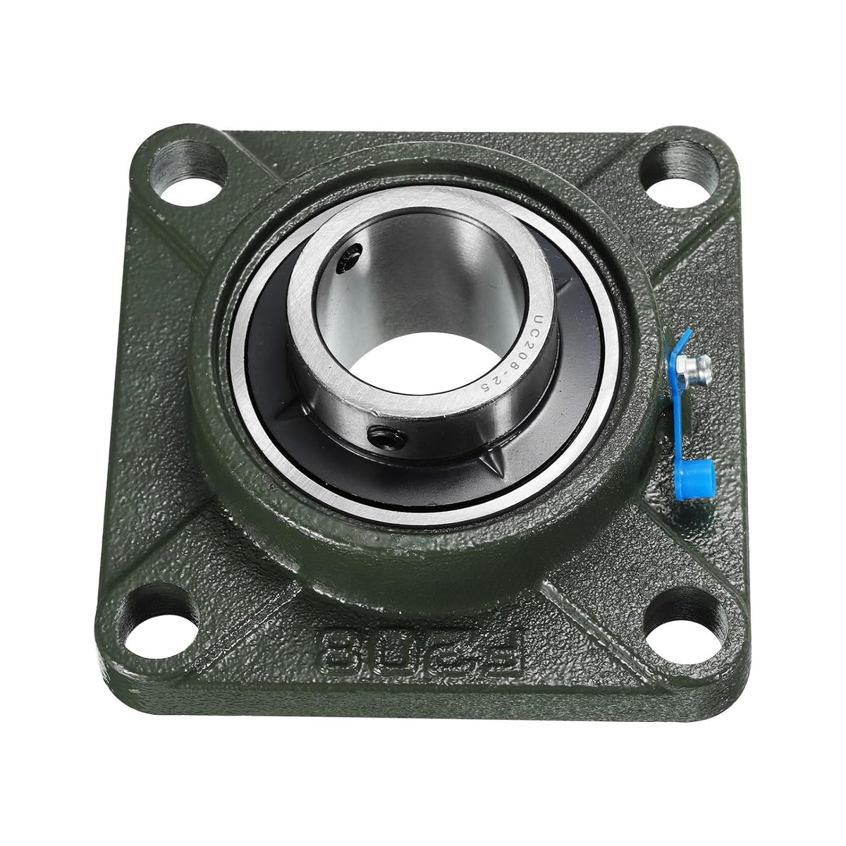 2pcs UCF201-8 패드 블록 베어링 1/2인치 보어 자동 정렬, 고체 cast iron base 사각 플랜지 설치 크롬 스틸 베어링