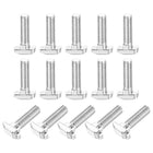 15Pcs T Slot Drop-in Bolt, M8 x 30mm T-Slot Bolts Carbon Steel T Shape Stud Sliding Screw Hammer Head T-Bolt for Standard 4040 Series Aluminum Profile