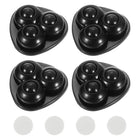 1Set Self Adhesive Caster Wheels, 38x37x14mm Sticky Pulley,360° Rotation Universal Wheel for Coffee Maker Toaster Storage Bins Trash Can(Black)