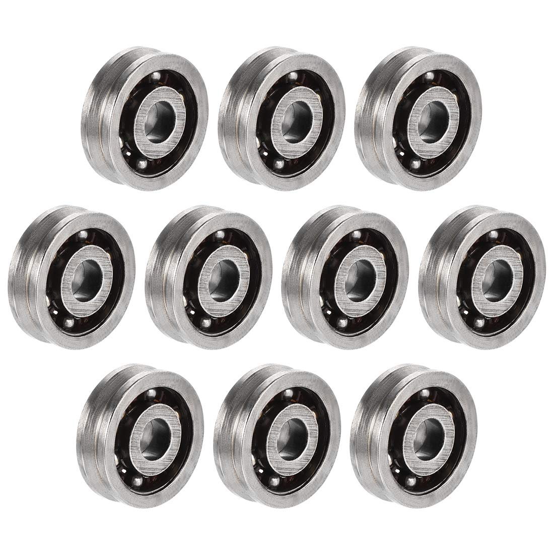 Miniature Deep V Groove Guide Ball Bearings 3x10x3mm (GCr15) Chrome Steel Bearings 10pcs