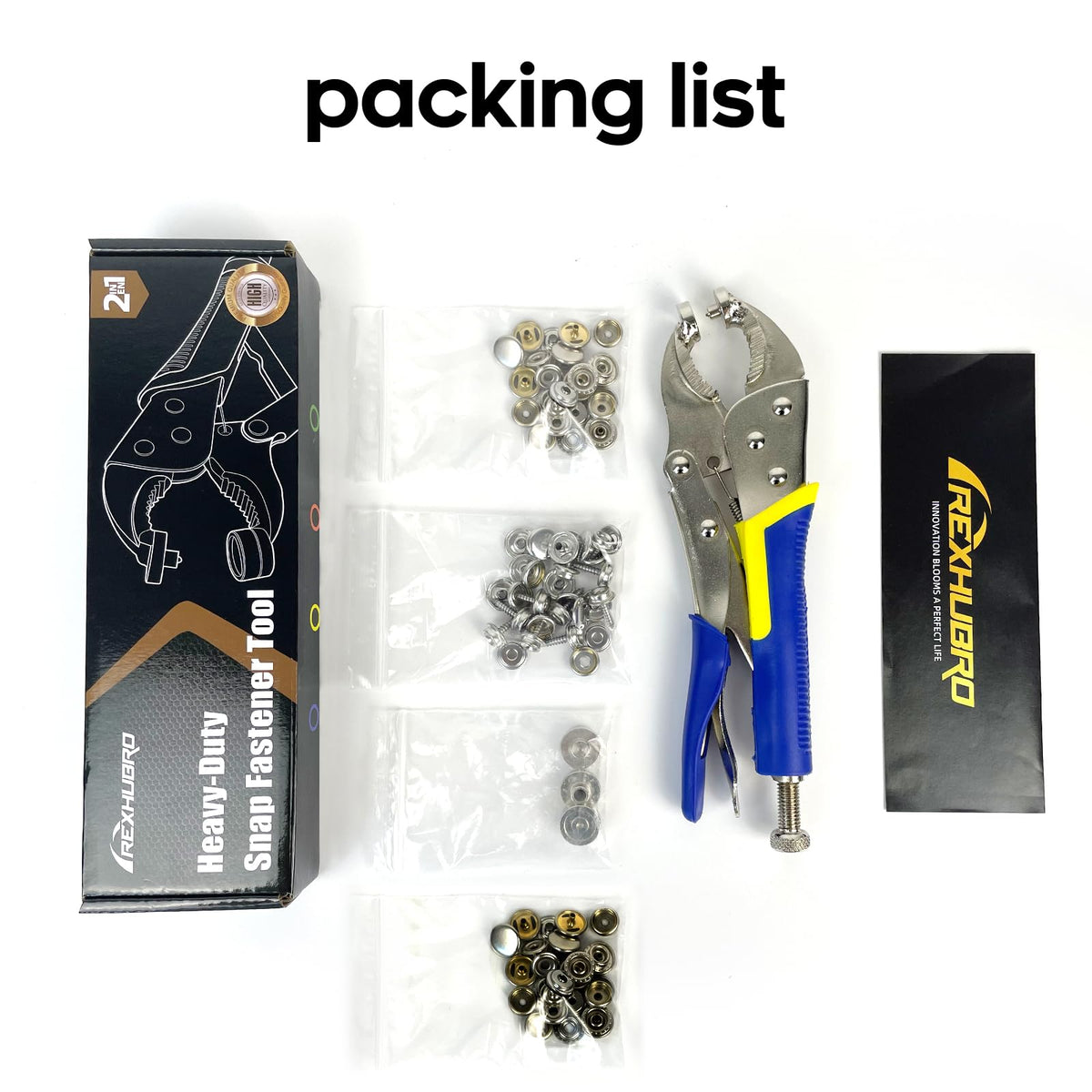 Snap Fastener Tool, 15mm, 60 Sets