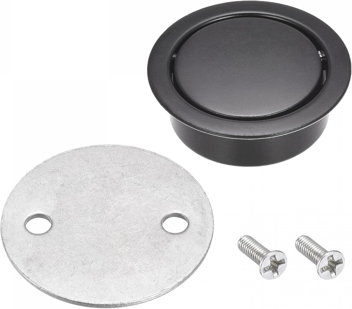 مقبض سحب غسيل الأصابع 2 قطع قطر خارجي 42mm/1.65 بوصة أسود مع اللوحات