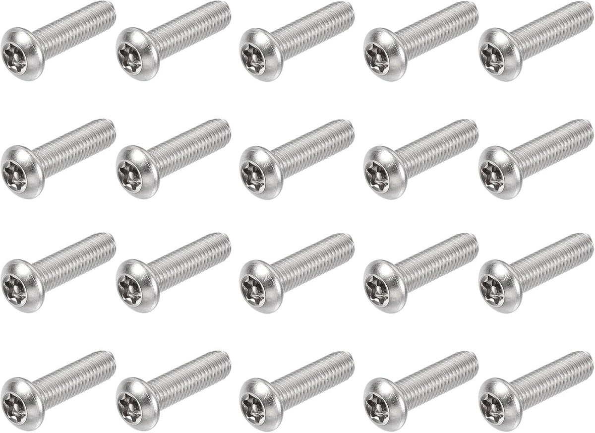 M8x30mm Torx Security Machine Screw, 20pcs Pan Head Screws Inside Column, 304 Stainless Steel Fasteners Bolts