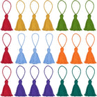21Pcs Chunky Bookmark Tassels 4.3 Inch Multiple Colors Hanging Loop Small Tassels Soft Mini Tassels for DIY Craft, Jewelry Making, Graduation Handmade