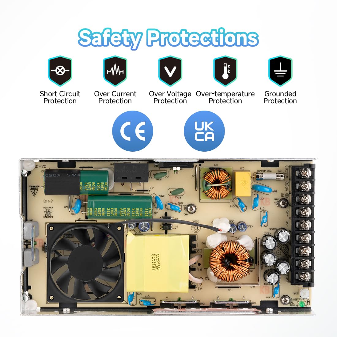 LinkMejor Alimentatore DC24V 350W Componente Riconosciuto UL per Striscia LED