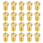 20Pcs 3D Printer Nozzle, Brass Nozzle 0.1mm, Extruder Print Head for 1.75mm M6 3D Printer