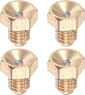 Tombol Tekan Kup Minyak Lembut M5x0.8 Susu Baja untuk Sistem Penyemprotan 4Pcs