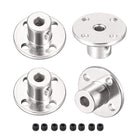 4mm Inner Dia H12xD10 Rigid Flange Coupling Motor Guide Shaft Coupler Motor Connector for DIY Parts 4Pcs