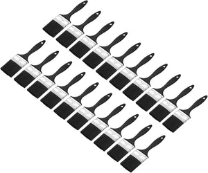 20pcs 2" 페인트 브러시, 플라스틱 핸들 플랫 브러시 니론 테이프, 아크릴 페인팅 페인트 브러시 프로페셔널 페인팅 도구 레이퍼스 오일 페인트, 블랙