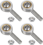 4pcs SA8T/K 8mm Rod End Bearing M8x1.25 Male Left Hand Thread, Cast Iron Rod End Joints with Jam Nut