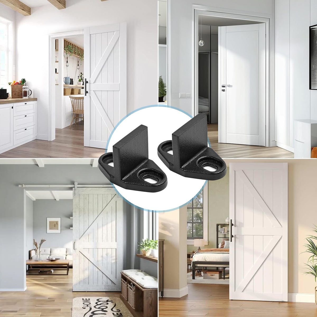 링크메이저 2-Pack barn door floor guides, T-스타일