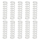 10Pcs Compression Springs, 0.8mm Wire Diameter x 11mm OD x 45mm Length 304 Stainless Steel Extension Spring Ballpoint Pen Pressure Springs for Shop Home Repairs, Silver