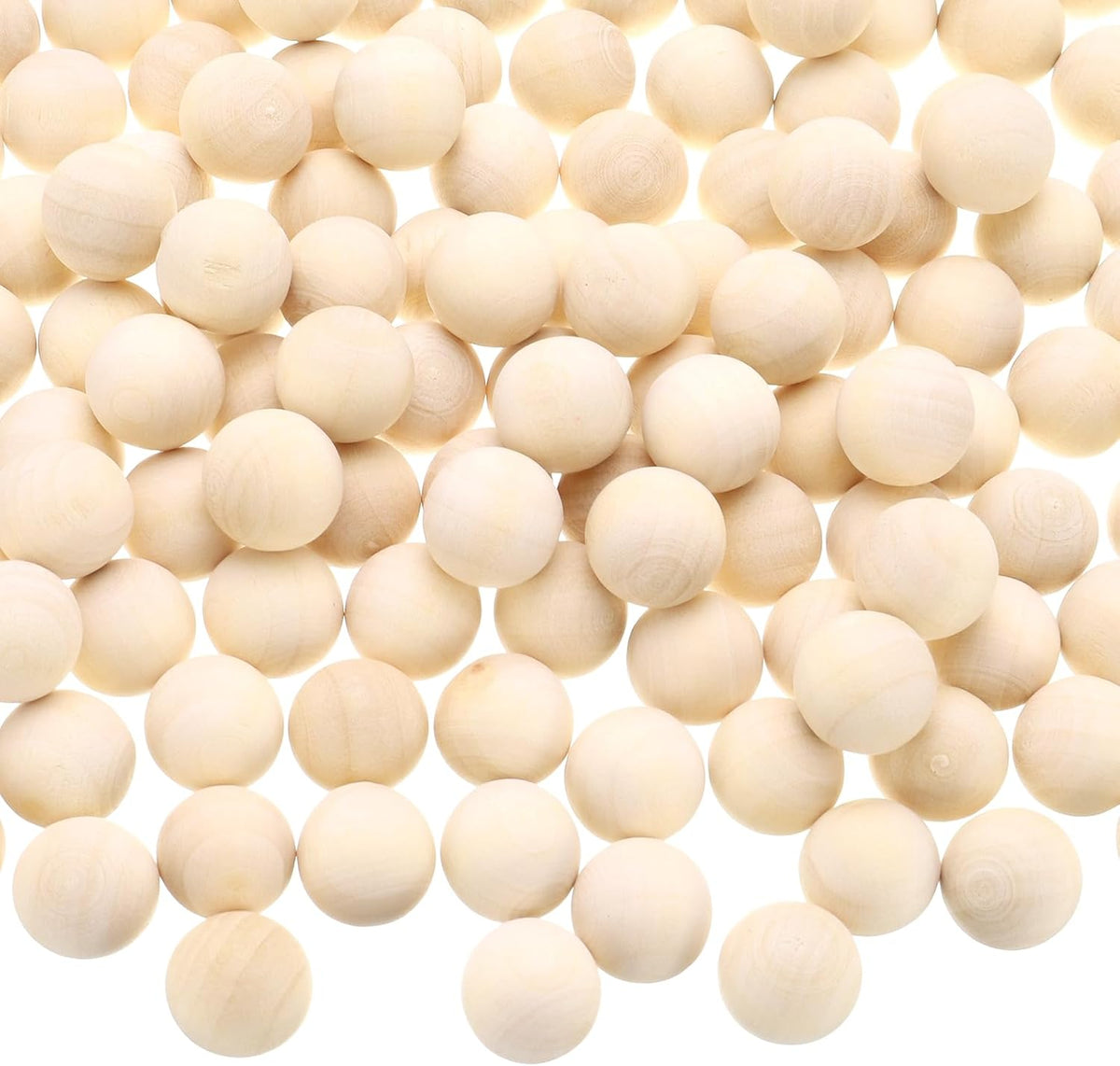 150 Pcs Wooden Round Balls 1/2" (12mm) Unfinished Small Wood Balls, Natural Wood Spheres for Crafts, Arts and DIY Project