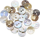25pcs Natural Shell Buttons, 2 Hole Mother of Pearl Buttons 11.5mm Sewing Craft Button for Shirt Bag DIY Sewing Crafts Decoration, Multicolored