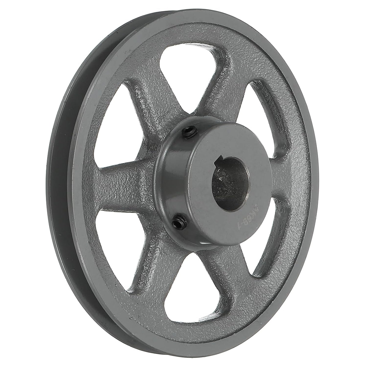 AK69-1 V-Belt Sheave 1"Bore 6.75"OD Single Groove Web Sheave Bored-to-Size Sheave, Cast Iron, Belt Section for 4L or A Belt