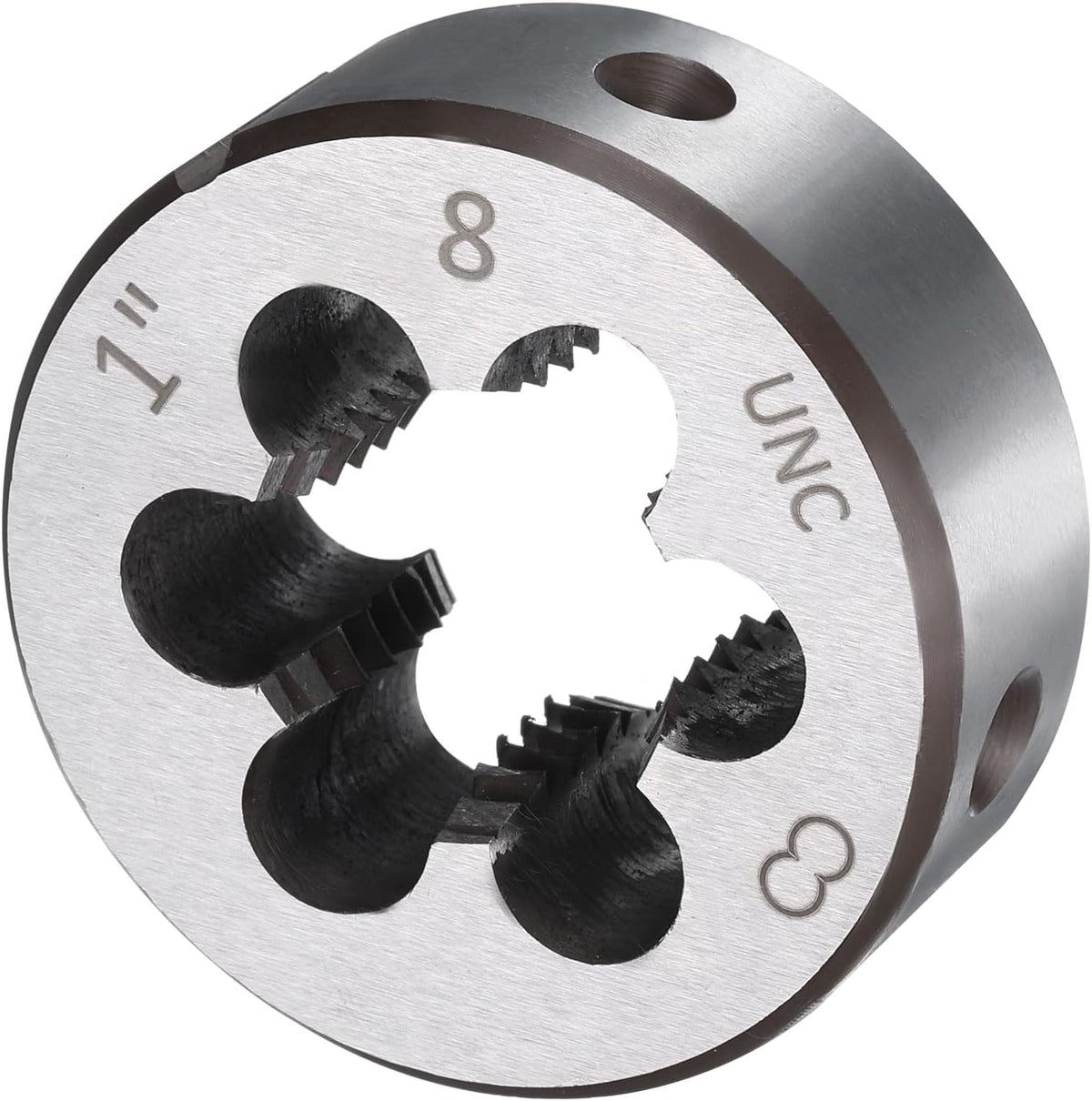 Round Threading Die 1-8 UNC Thread Right Hand Screw Cutting Fixed Dies, Alloy Tool Steel Tapping Repair Tool