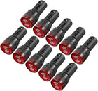 10Pcs Red Indicator Light with Buzzer AC/DC 24V, 22mm Panel Mount Flashing Alarm, for Electrical Control Panel, HVAC, DIY Projects