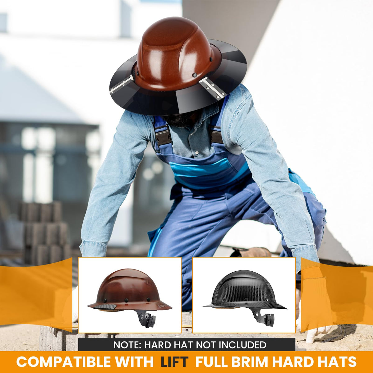 LinkMejor Visiera per Casco da Lavoro Compatibile con LIFT Casco a Tutto bordo