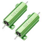 50W 4 Ohm 5% Aluminum Housing Resistor Screw Tap Chassis Mounted Aluminum Case Wirewound Resistor Load Resistors Green 2 pcs