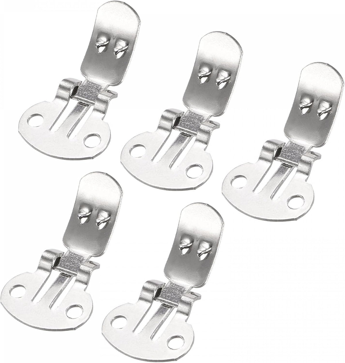 LinkMejor Blank Shoe Clips 24.5mm x 14mm Stainless Steel for DIY Crafts Silver Tone 20 Pcs
