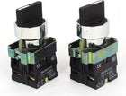 2 Pcs 2NO DPST 3 Positions Maintained Rotary Selector Switch 600V 10A