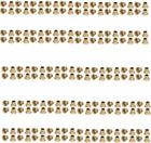 LinkMejor 200pcs M4 x 4mm Brass Plated Metal Hollow Eyelets Rivets Gold Tone