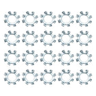 50Pcs 1/4 External Tooth Lock Washer, Zinc-Plated Carbon Steel Multi-Tooth Star Washer Locking Fastener, Silver Tone