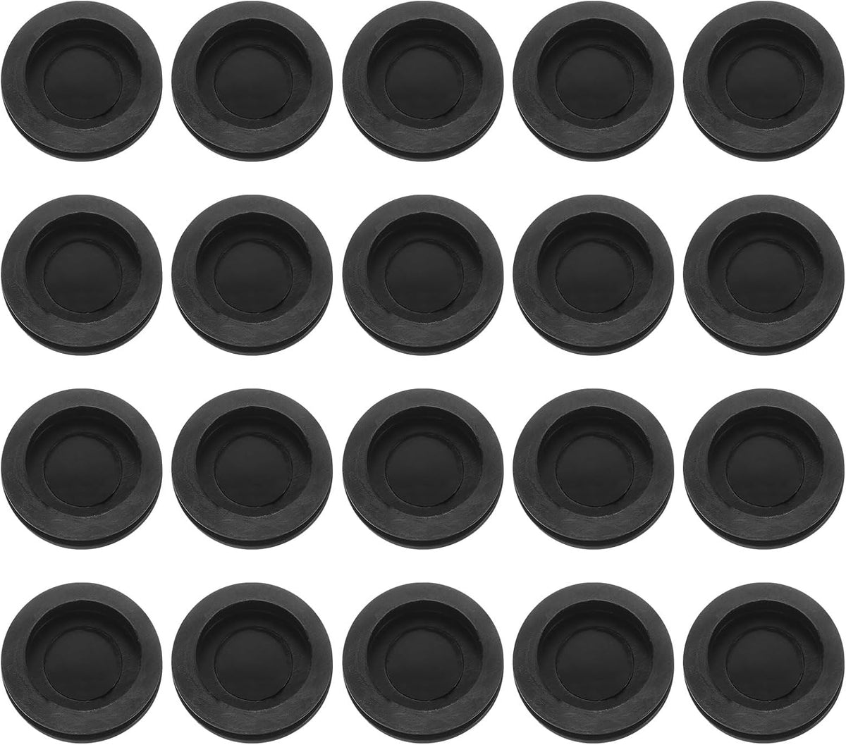 20 Pcs Piggy Bank Plug 30 Mm/1.18" ID 38 Mm/1.5" OD Plastic Round Stoppers Plugs Saving Box Plug Replacement Bank Hole Sealing Plug for Coin Bank Money Saving Box, Black