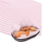 50pcs Wax Paper Sheets with 5 Pcs Fast Food Baskets, 11.8" x 11.8" Sandwich Wrapping Paper Twill Basket Liners for Restaurant Supplies BBQ Baking Hamburger Fries, Pink