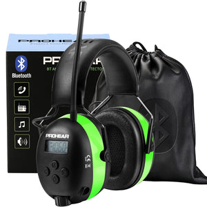 LinkMejor 033 Upgraded 5.4 Bluetooth Hearing Protection AM FM Radio Headphones, Noise Reduction Safety Earmuffs with Rechargeable 1500mAH Battery, 31dB SNR Ear Protector for Mowing Lawn,Gifts for