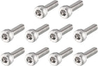 M3x10mm Thread 304 Stainless Steel Hex Socket Head Cap Screw Bolt DIN912 55pcs