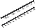 Right Angle Header Pin 40P 1 Row 2.54mm Pitch Silver Tone Pin for PCB 24pcs
