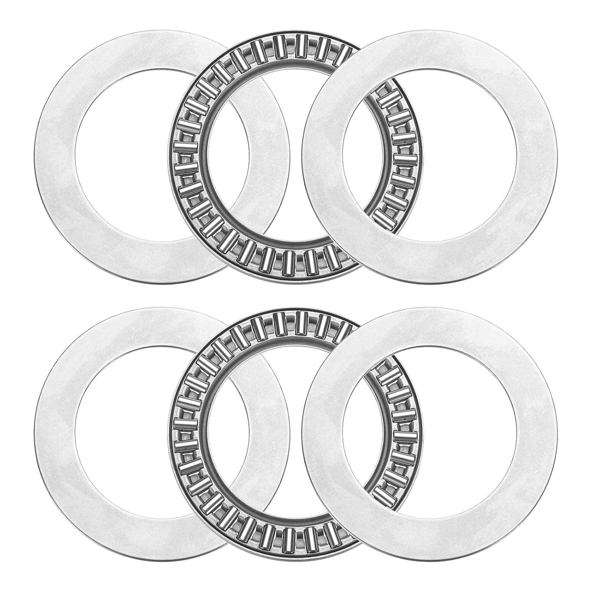 2 Sets AXK4060+2AS Thrust Needle Roller Bearings with Washers, 40x60x3mm Chrome Steel Needles Roller Bearing