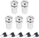 5Pcs 11.5mm 2 Positions NO NC Electric Key Lock Push Button Switch S1203