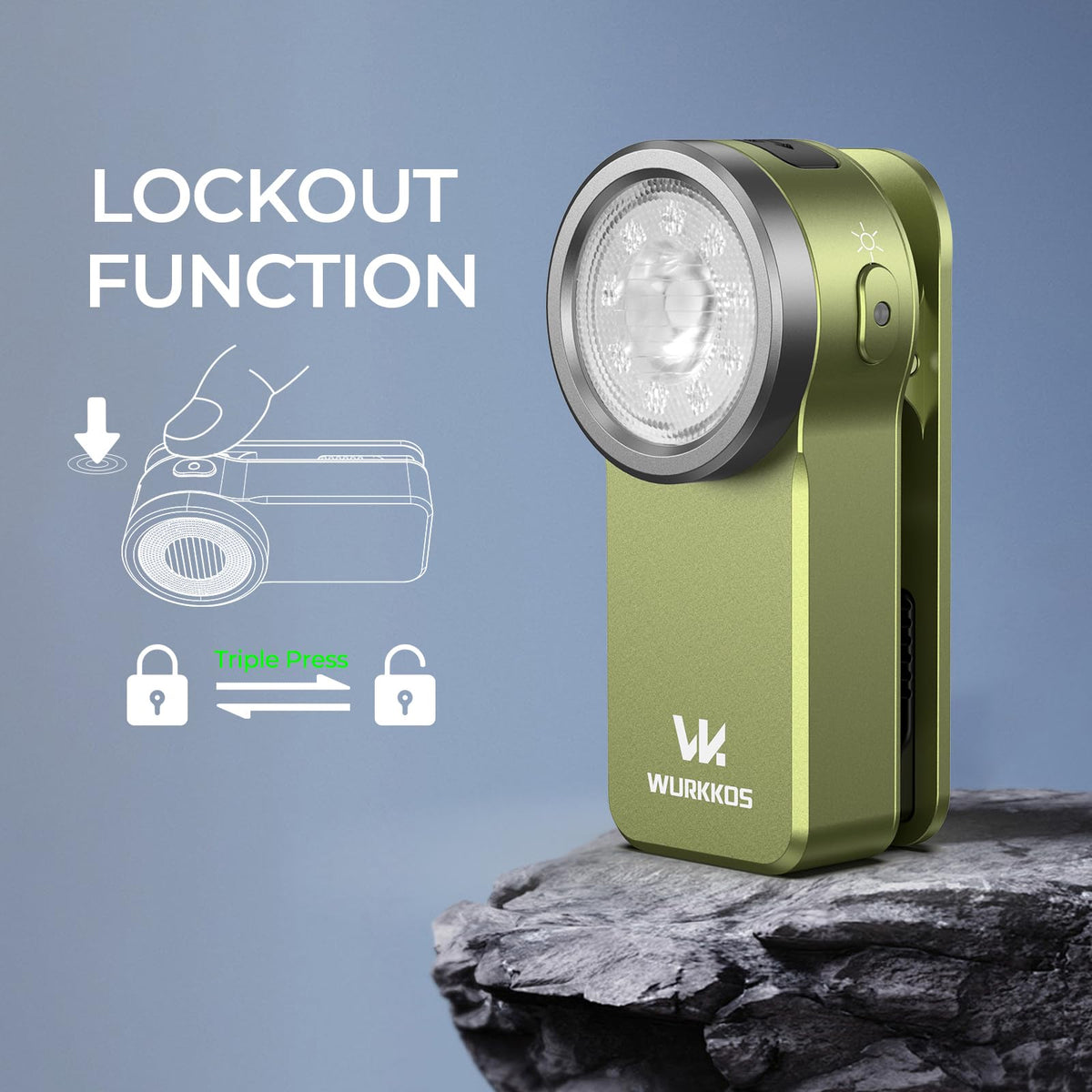 LinkMejor HD03 EDC Flashlight Rechargeable Clip-on Light 90 High CRI