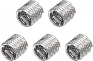 LinkMejor Wire Thread Inserts 7/16-14 UNC 1.5D 304 Stainless Steel Helical Type Coiled Wire Screw Repair Threaded Sleeve Steel Sheath 5pcs
