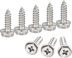 Phillips Hex Washer Self Tapping Screws, M3 x 10mm 304 Stainless Steel Hex Flange Sheet Metal Screw 25pcs